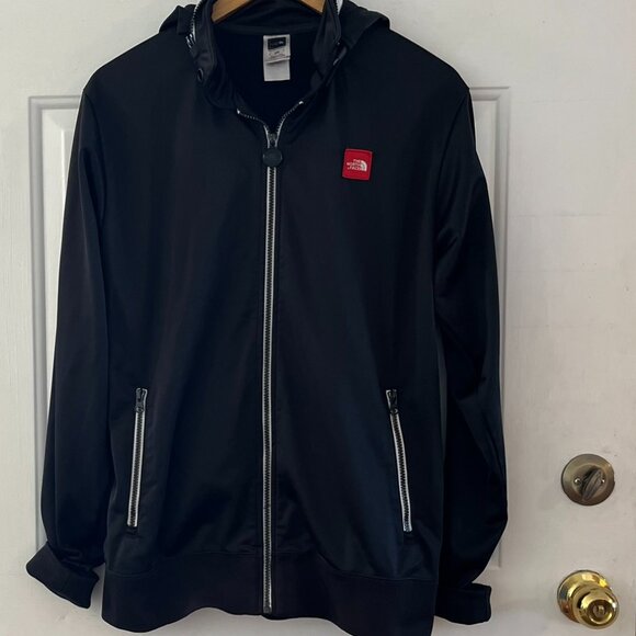 The North face Men's Black Hidden Hood Track Jacket sz Med - Picture 1 of 10